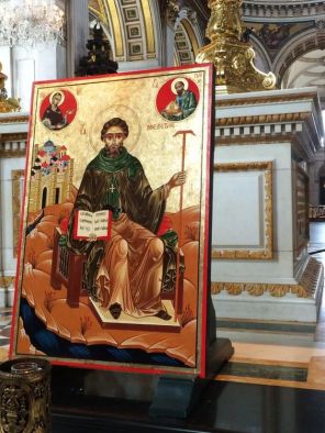 An icon of St Mellitus at at St Paul's Cathedral, London. Image courtesy Pinterest.com